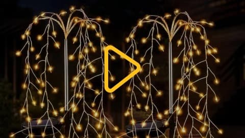 Садовий світильник на сонячній батареї «Плакуча верба»